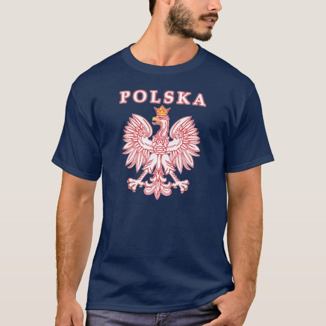 Polska With Red Polish Eagle T-Shirt (Front)