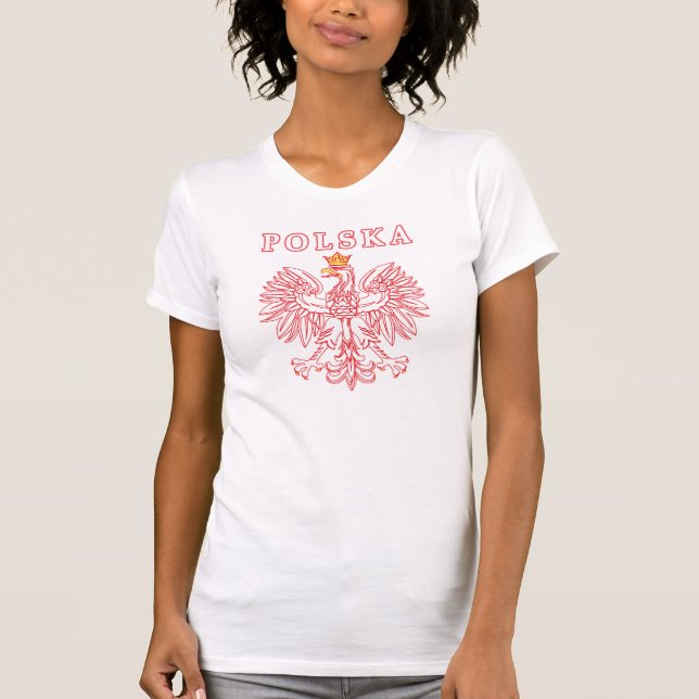 Polska With Red Polish Eagle T-Shirt (Front)