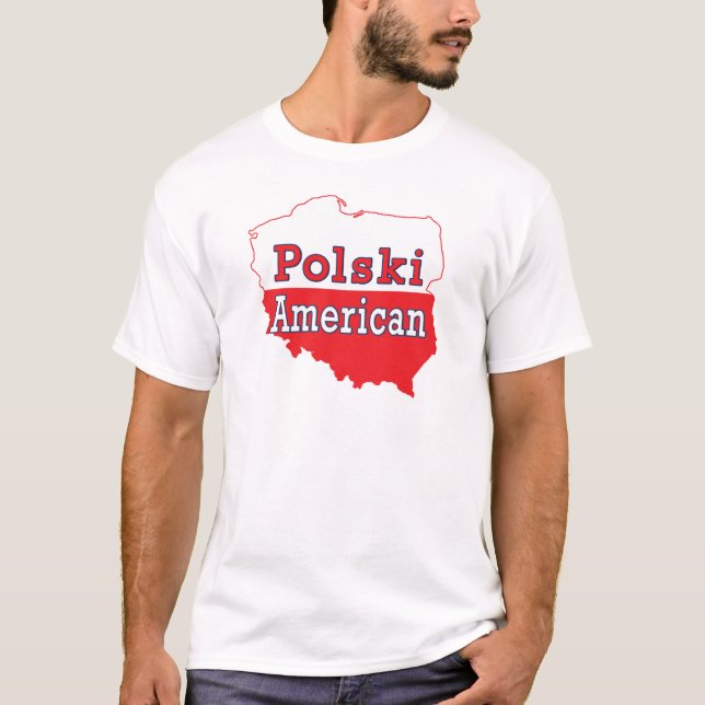 Polski American Map T-Shirt (Front)