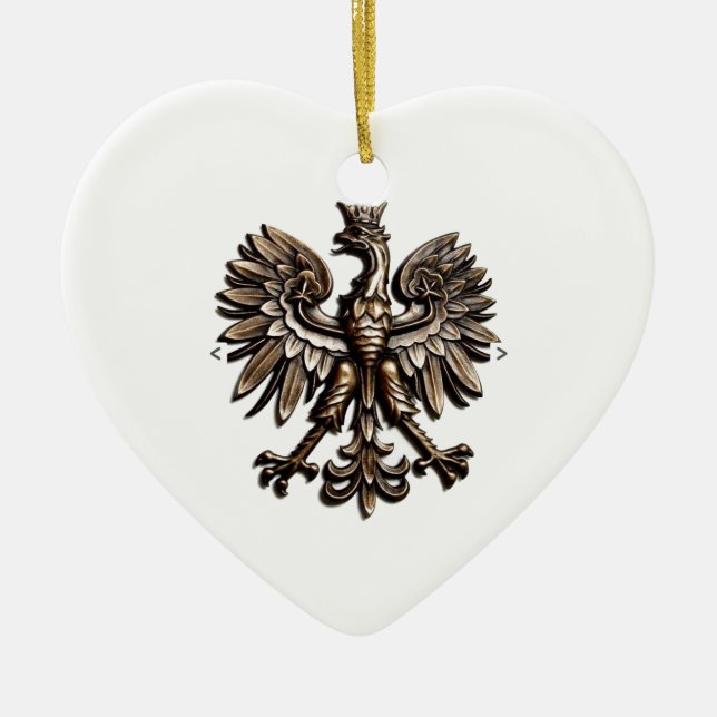 Polski orzelek ceramic tree decoration (Front)