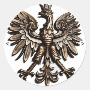 Polski orzelek classic round sticker