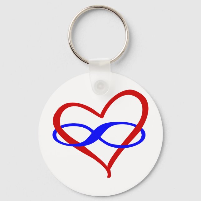 Poly Heart Infinity Key Ring (Front)