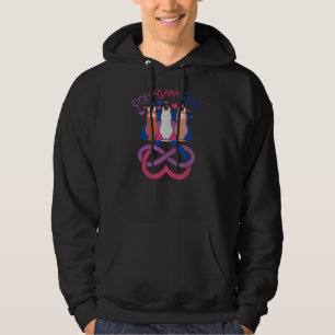 poly-llama-rous funny Polyamory For Polyamorous th Hoodie