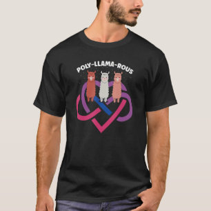 Poly Llama Rous Polyamory For Polyamorous Throupl T-Shirt