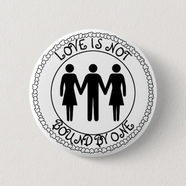Poly Man 6 Cm Round Badge (Front)