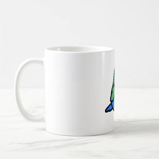"Poly Polly" Polysexual LGBT+ Pride Lovebird Coffee Mug (Left)