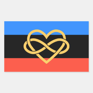 Poly Pride Flag Decal Rectangular Sticker
