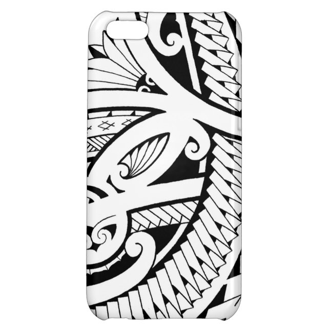 Poly tattoo design tribal elements iPhone case (Back)