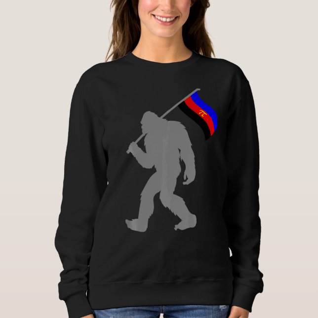 Polyamorous Pride Flag Monster On Polyamorous Sweatshirt (Front)