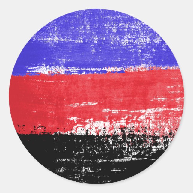 Polyamorous Pride Paint Classic Round Sticker (Front)