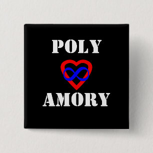 Polyamory 15 Cm Square Badge