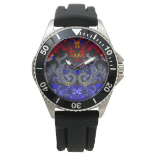 Polyamory Dragon Damask in Poly Pride Flag Colors Watch