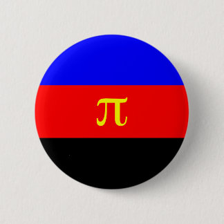 Polyamory Flag -- Pi 3-colour 6 Cm Round Badge
