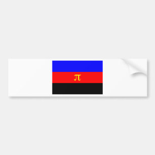 Polyamory Flag -- Pi 3-colour Bumper Sticker