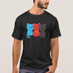 Polyamory Flag Pride LGBTQ Cats Polyamory cat 1 T-Shirt