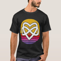 Polyamory Infinity Heart Symbol - Vintage Retro Po