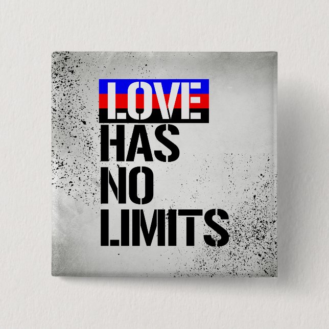 Polyamory - Love has no limits - - LGBTQ Rights -  15 Cm Square Badge (Front)