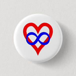 Polyamory Pride Button (Infinity Heart)