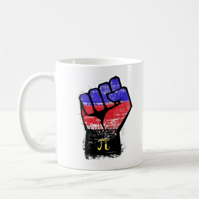 Polyamory Pride Fist Coffee Mug (Left)