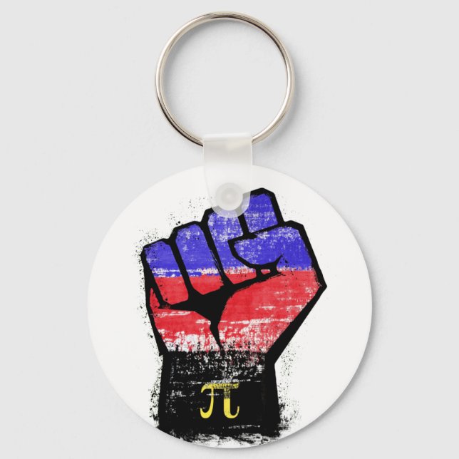Polyamory Pride Fist Key Ring (Front)