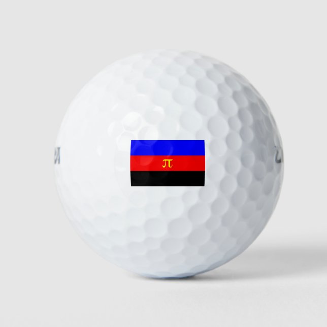 Polyamory Pride Flag Golf Balls (Front)