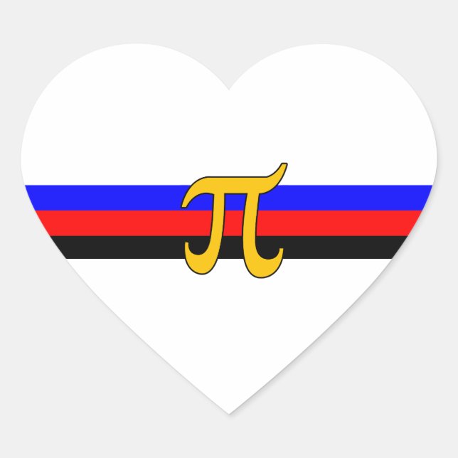 Polyamory Pride Flag Heart Sticker (Front)