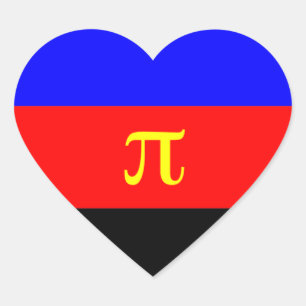 Polyamory Pride Flag Heart Sticker