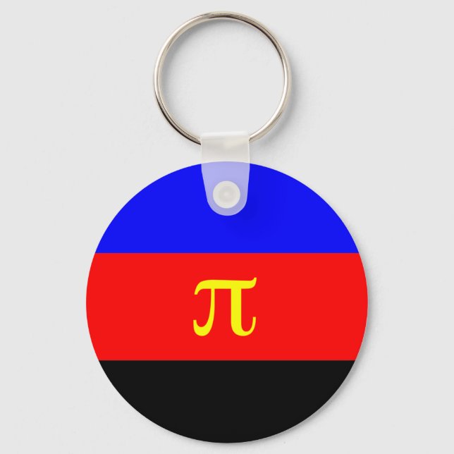 Polyamory Pride Flag Key Ring (Front)