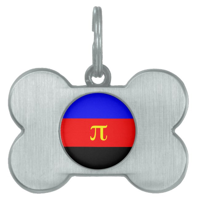Polyamory Pride Flag Pet ID Tag (Front)