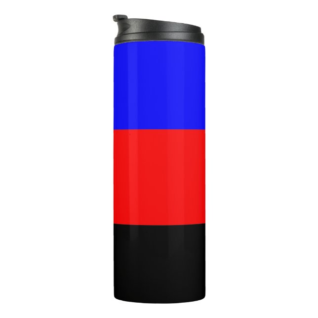 Polyamory Pride Flag Stripes Thermal Tumbler (Rotated Right)