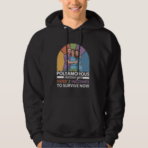 Polyamory Pride Funny Polyamorous Throuple Gay Rel Hoodie