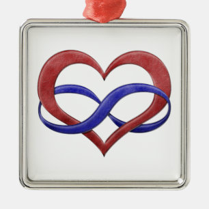 Polyamory Pride Infinity Heart Metal Tree Decoration