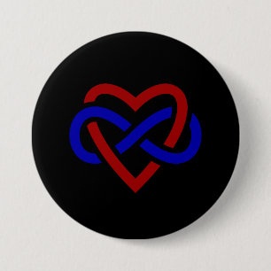 Polyamory Stolz Infinity Heart 7.5 Cm Round Badge