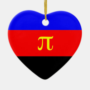 POLYAMORY STRIPES DESIGN CERAMIC TREE DECORATION