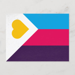 Polyamory Tricolor Postcard