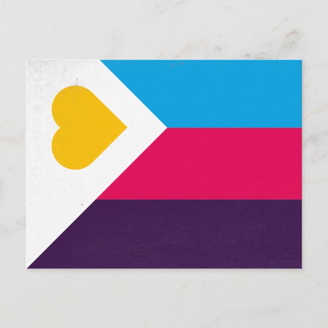 Polyamory Tricolor Postcard (Front)