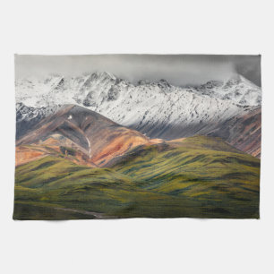 Polychrome mountain, Denali NP, Alaska Tea Towel