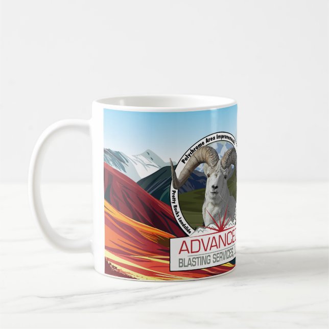 Polychrome Project Mountains and Sheep Mug (Left)