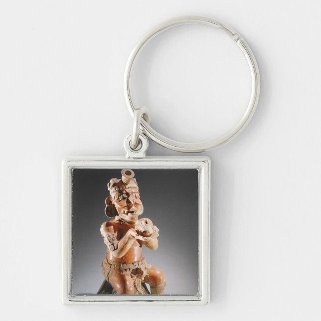 Polychrome two-part effigy vessel, perhaps key ring (Front)