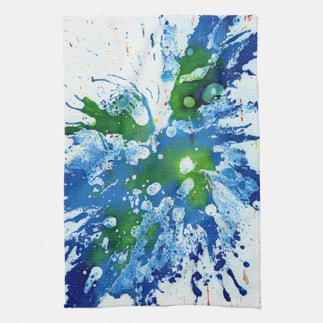 Polychromoptic #14 by Michael Moffa Tea Towel (Vertical)