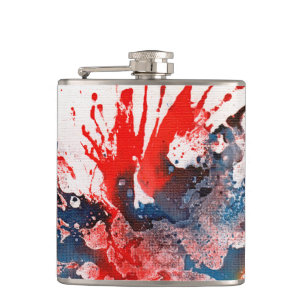 Polychromoptic #15A by Michael Moffa Hip Flask