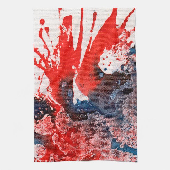 Polychromoptic #15A by Michael Moffa Tea Towel (Vertical)