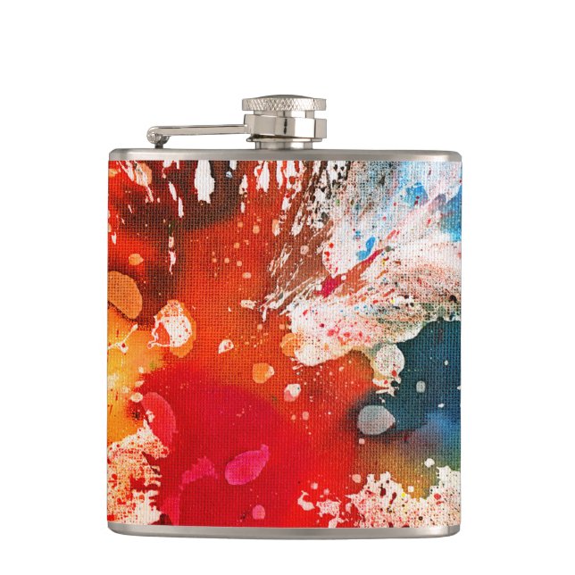 Polychromoptic #16 by Michael Moffa Hip Flask (Front)