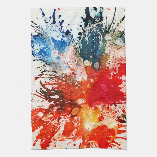 Polychromoptic #16 by Michael Moffa Tea Towel (Vertical)