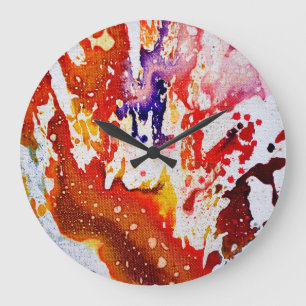 Polychromoptic #1A by Michael Moffa Large Clock