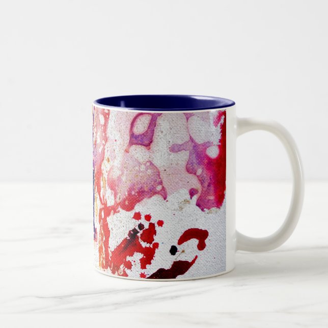 Polychromoptic #1A by Michael Moffa Two-Tone Coffee Mug (Right)