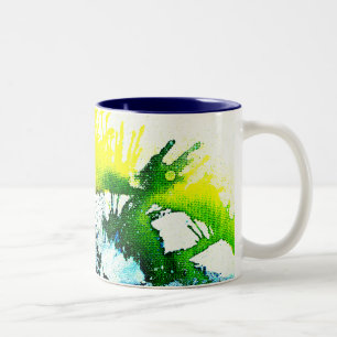 Polychromoptic #2A by Michael Moffa Two-Tone Coffee Mug
