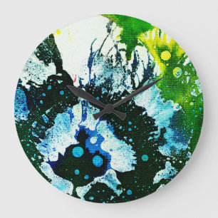 Polychromoptic #2C by Michael Moffa Large Clock