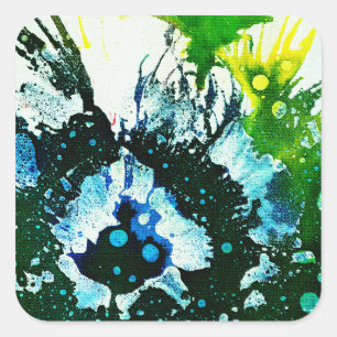Polychromoptic #2C by Michael Moffa Square Sticker