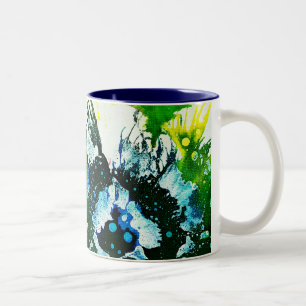Polychromoptic #2C by Michael Moffa Two-Tone Coffee Mug